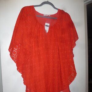 Notations Woman Top/ Tunic REd Pullover Size 3X